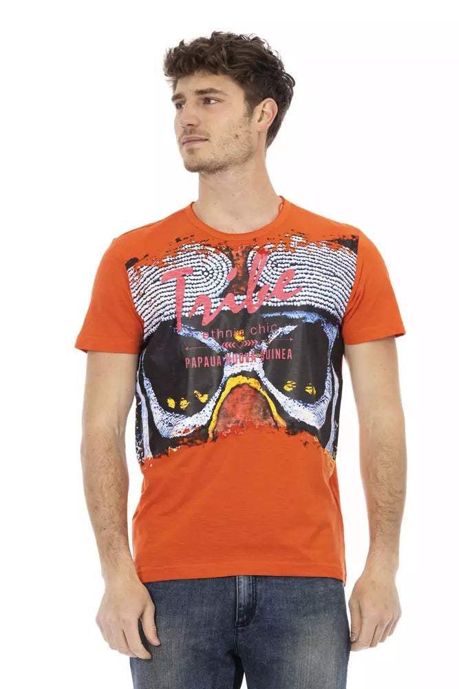 Orange Cotton Men's T-Shirt