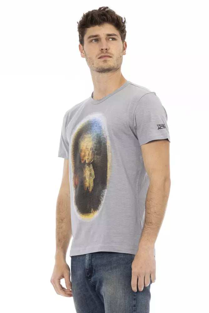 Gray Cotton Men's T-Shirt