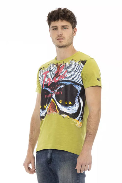 Green Cotton Men's T-Shirt