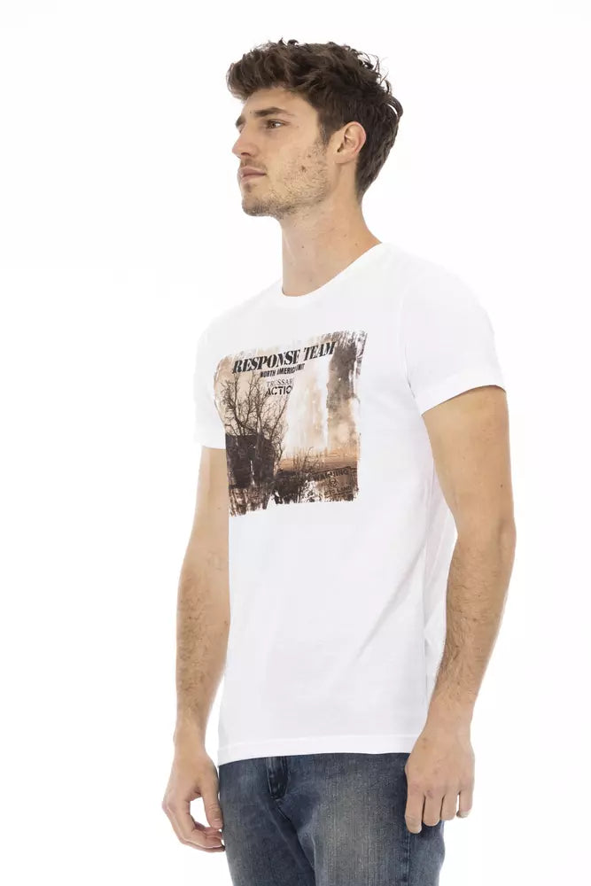 White Cotton Men's T-Shirt