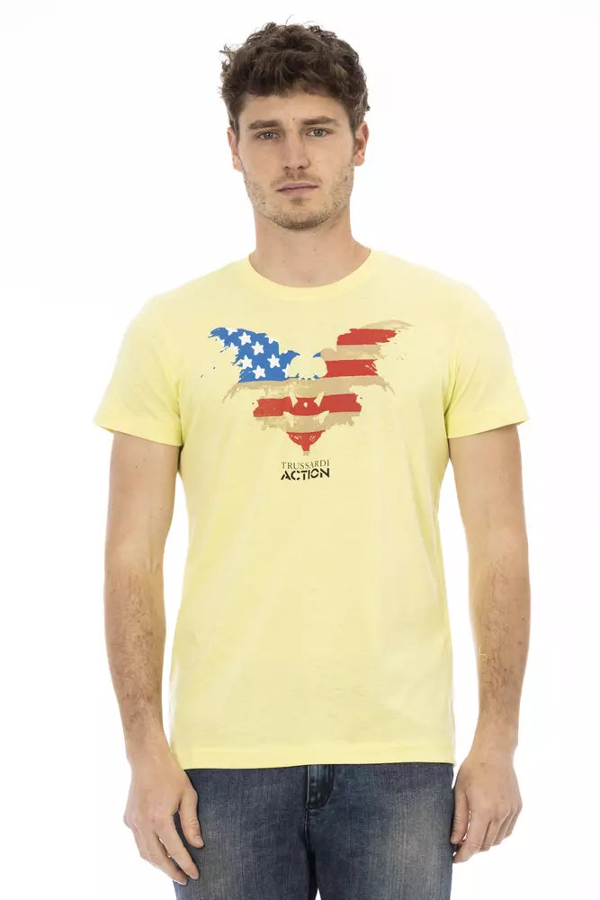 Yellow Cotton Men's T-Shirt