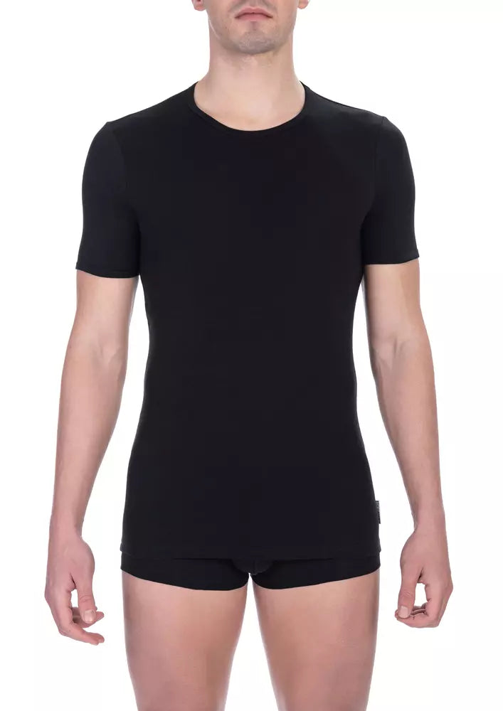 Black Cotton Men's T-Shirt