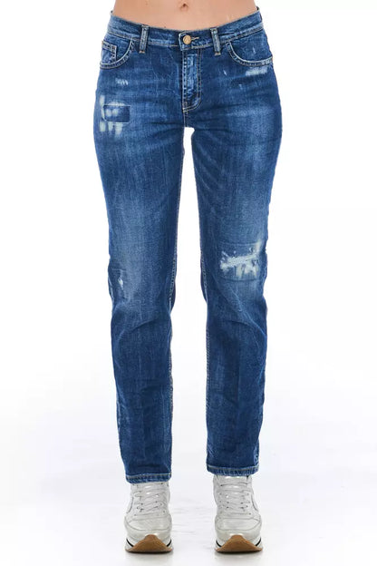 Blue Cotton Women's Jeans