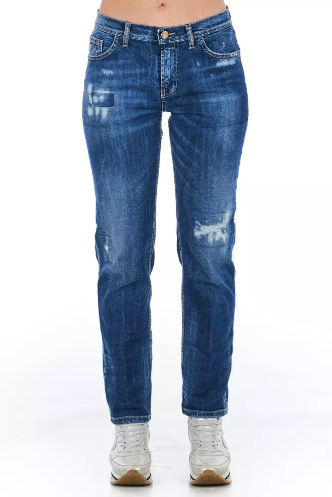 Blue Cotton Women's Jeans