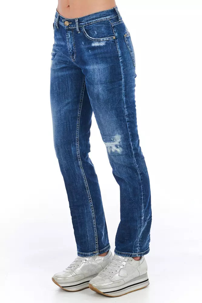Blue Cotton Women's Jeans