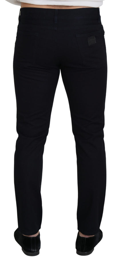 Black Cotton Skinny Casual Denim Jeans
