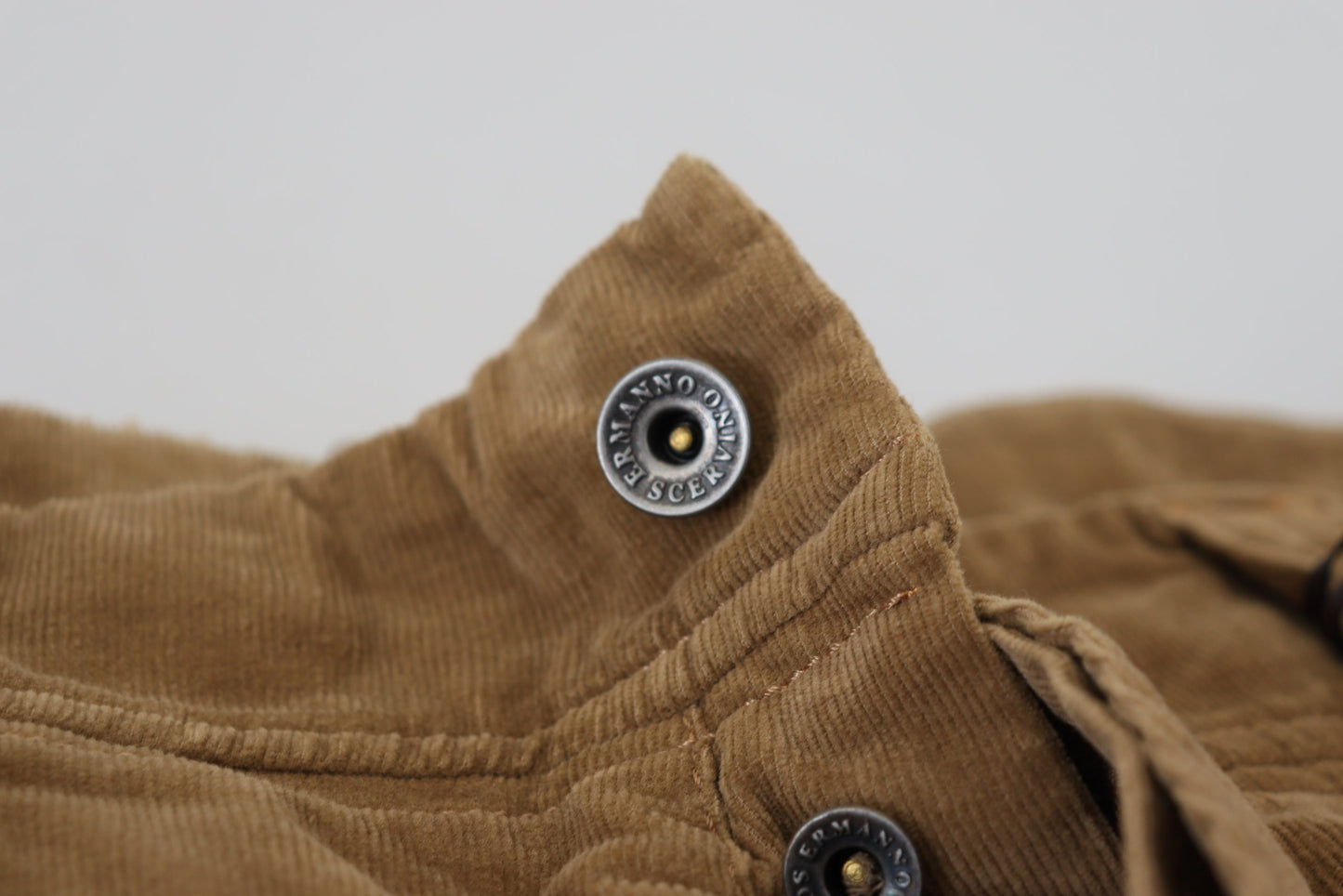 Brown Cotton Corduroy Cargo Pants