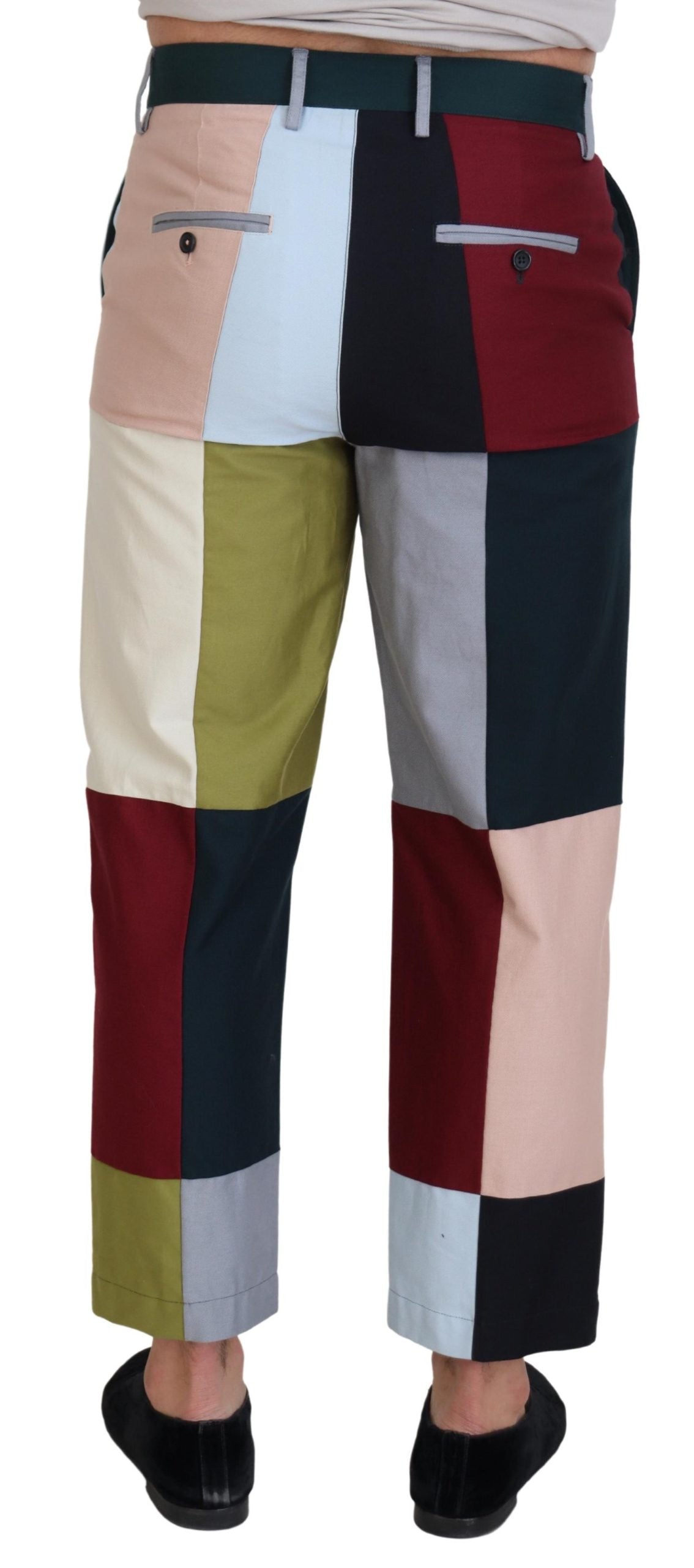 Multicolor Cotton Patchwork Pants