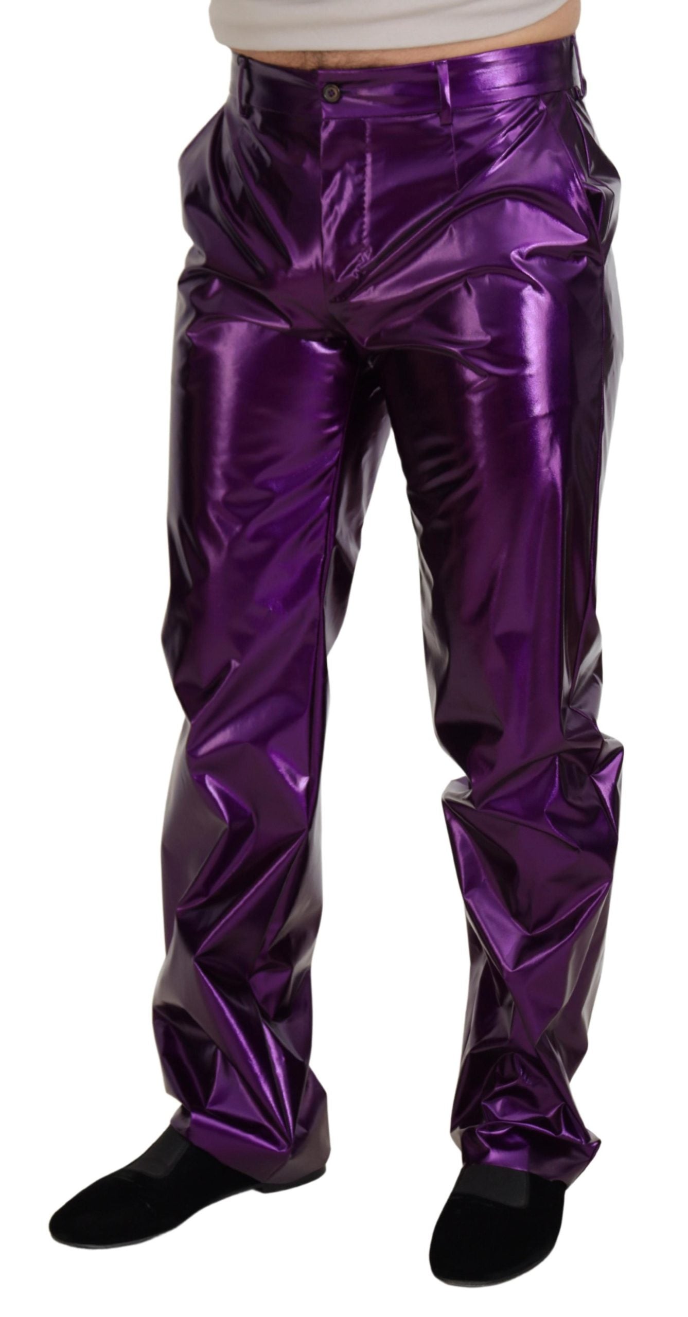 Purple Shining Men Casual Pants
