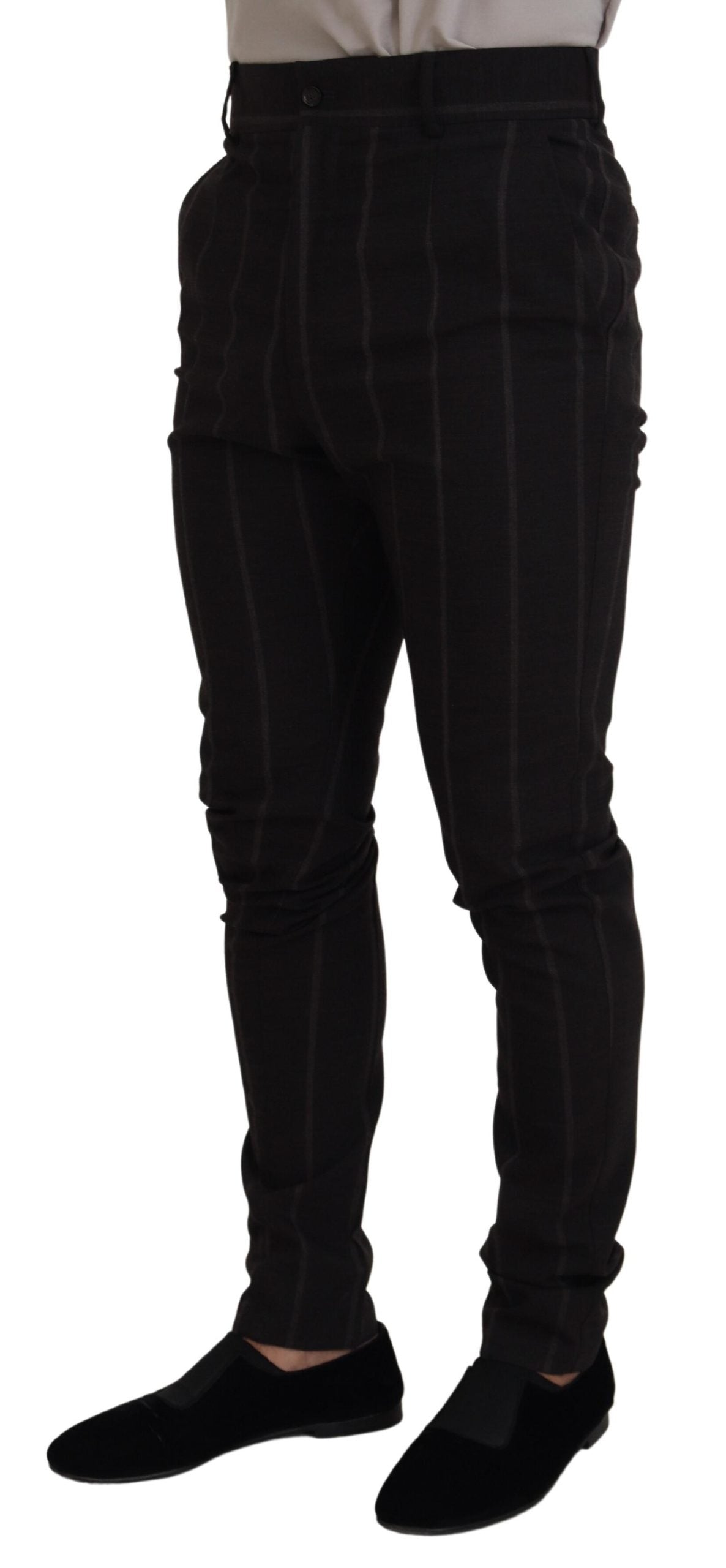 Black Wool Chino Formal Men Pants