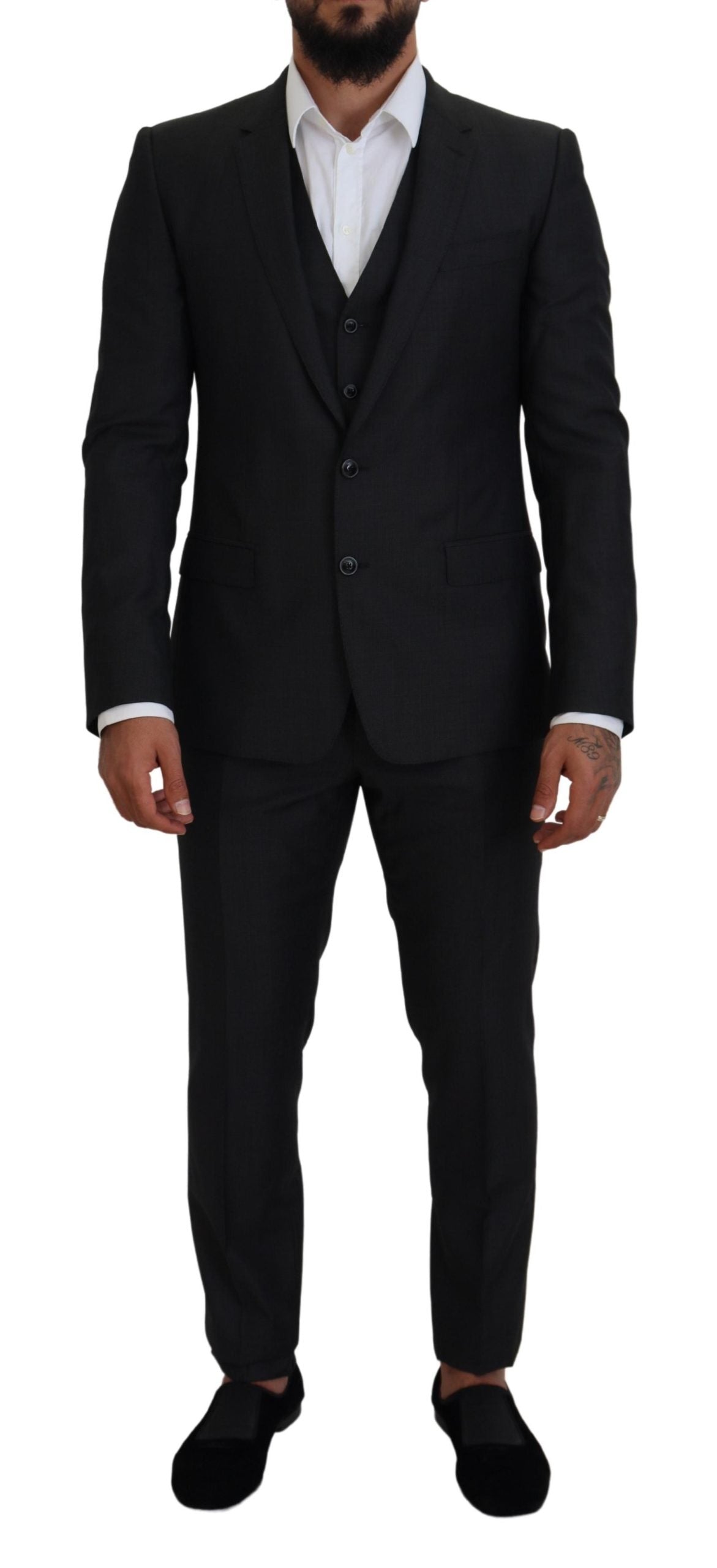Gray MARTINI 3 Piece Slim Fit Suit