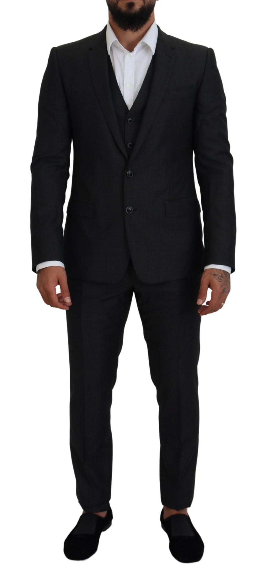 Gray MARTINI 3 Piece Slim Fit Suit
