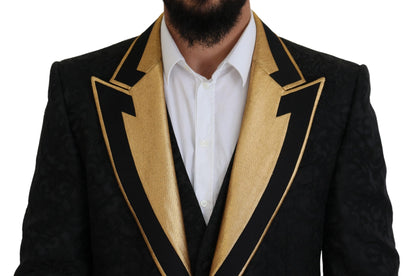 Black Gold Fantasy Tuxedo Slim Fit Suit