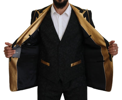Black Gold Fantasy Tuxedo Slim Fit Suit