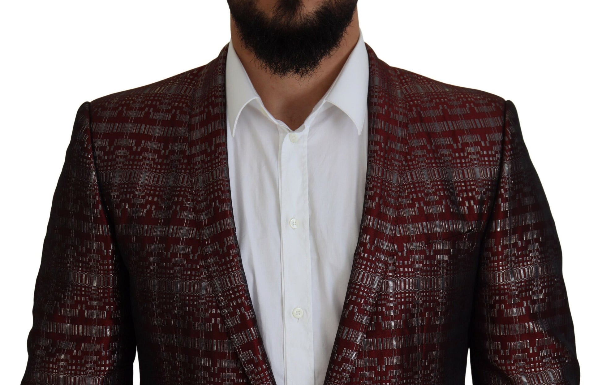 Bordeaux Silver GOLD Slim Fit Suit