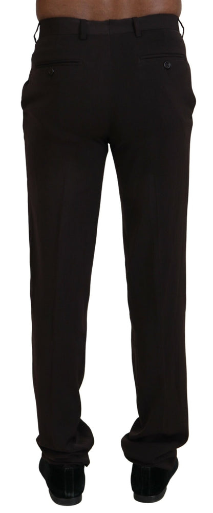 Brown Straight Fit Formal Men Pants