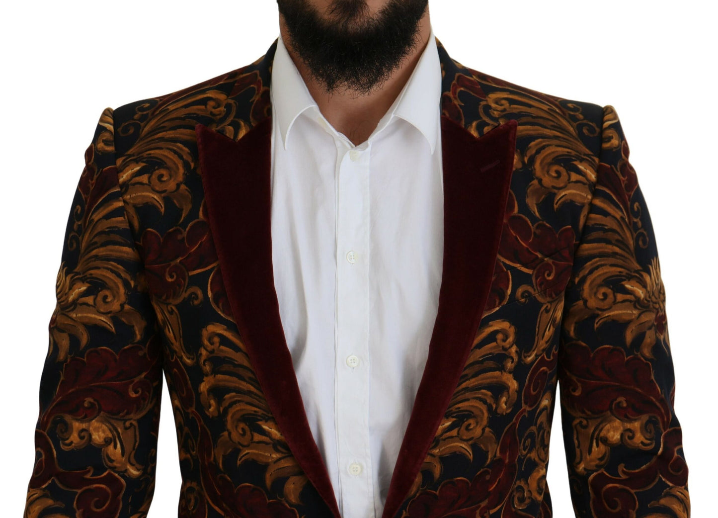 Multicolor Floral Single Breasted Martini Blazer