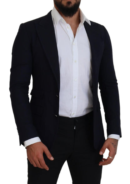 Blue Wool Formal Taormina Blazer