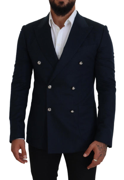 Blue Double Breasted Formal Coat Blazer