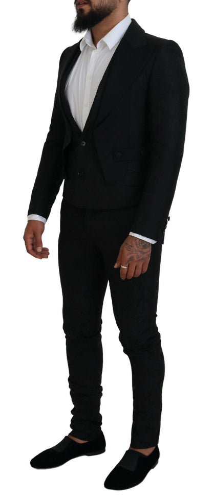 Black Polyester Men 2 Piece MARTINI Suit