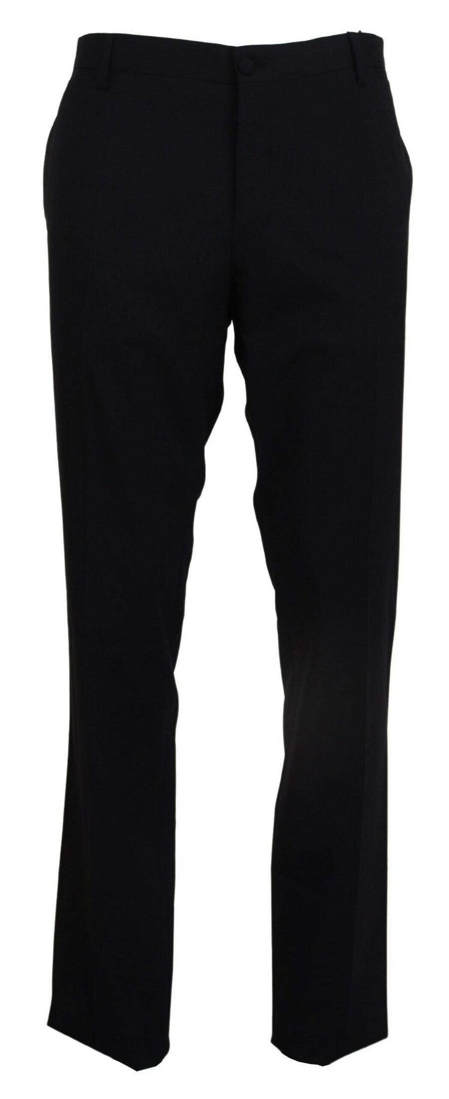 Black Wool Stretch Dress Formal Slim Fit Pant