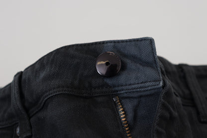 Black Cotton Slim Fit Women Denim Jeans