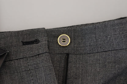 Gray High Waist Women Wool Pants