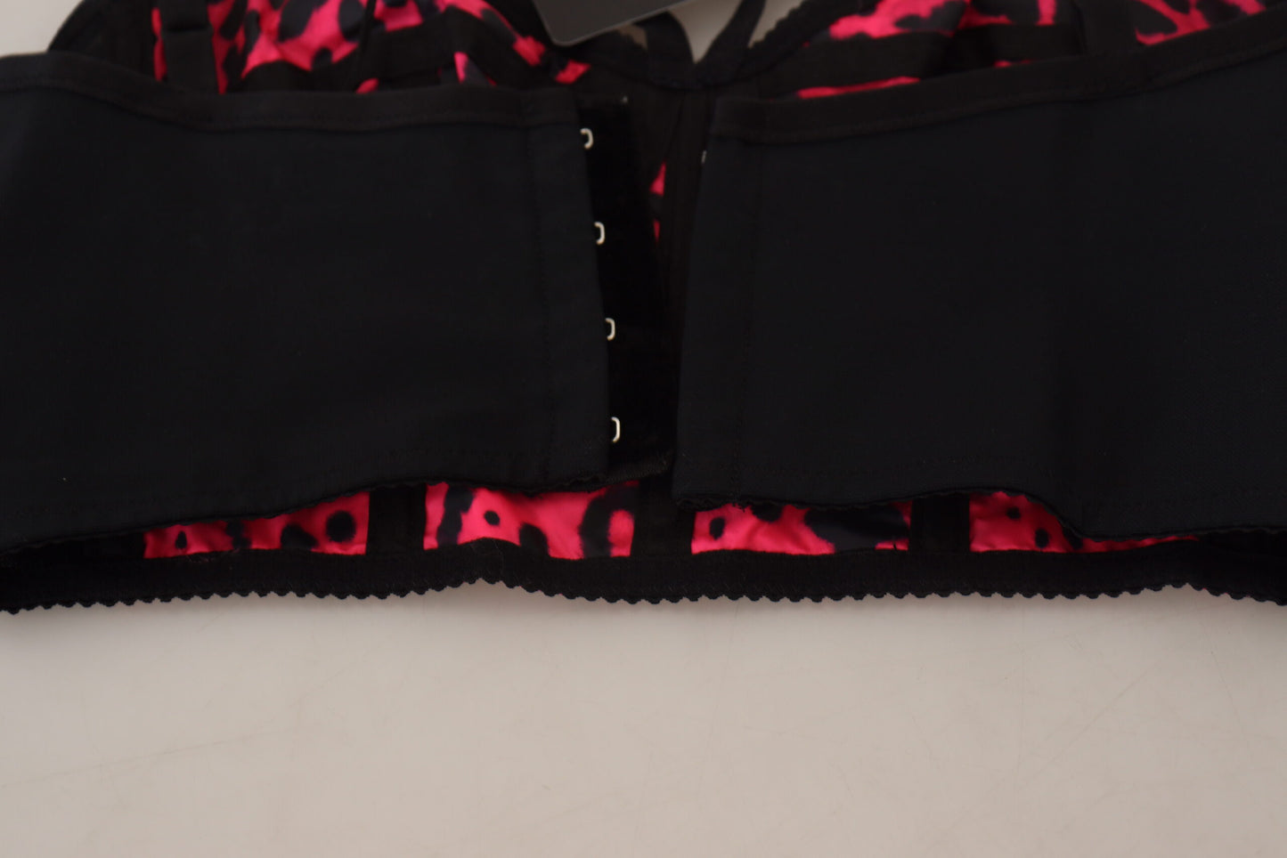 Pink Leopard Print Cropped Bustier Corset Top