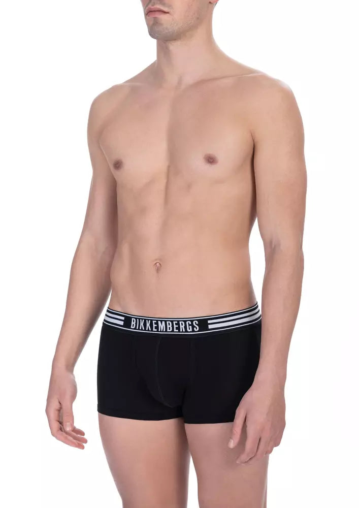 Black Cotton Men Trunk Twin Pack