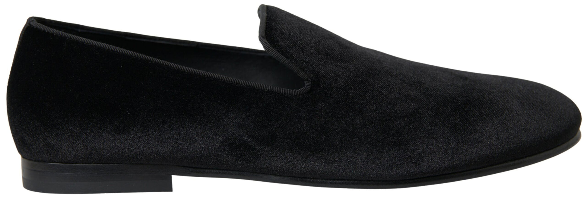 Black Velvet Loafers Formal Shoes