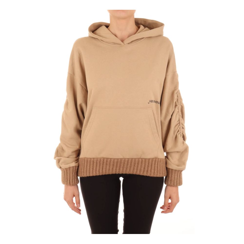 Brown Cotton Women Hoodie