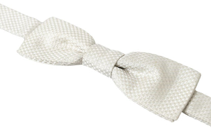 Ivory Silk Adjustable Neck Papillon Men Bow Tie