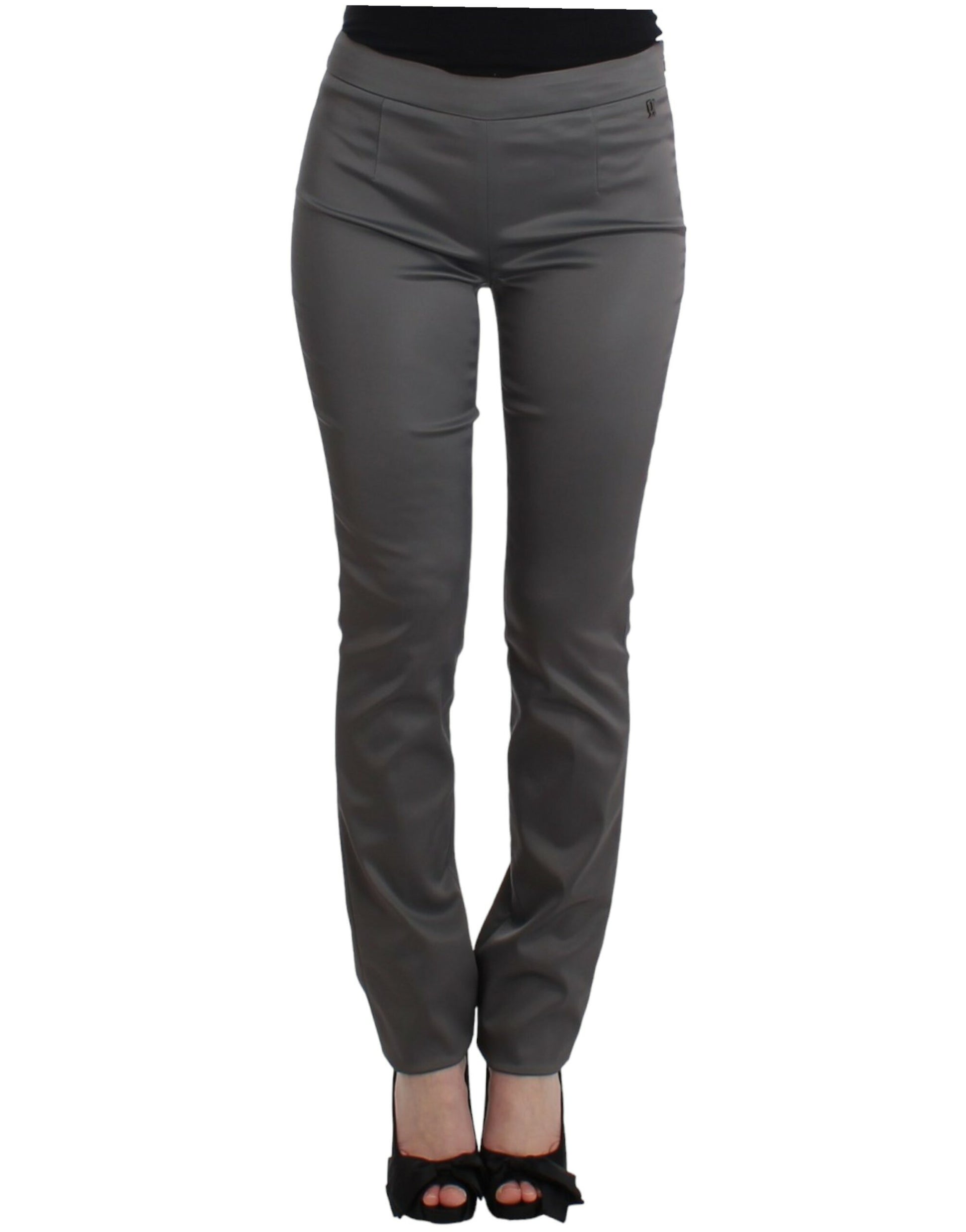 Gray slim fit pants