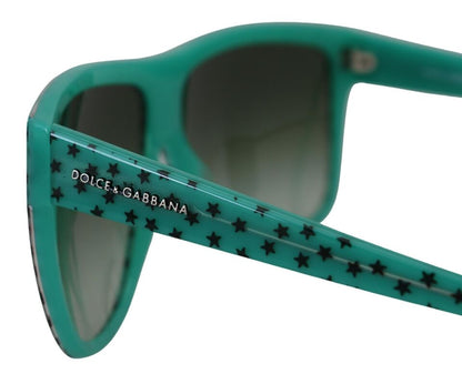 Green Stars Acetate Square Shades Sunglasses