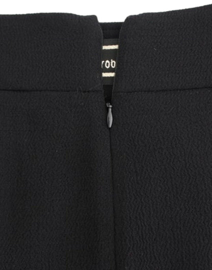 Black wool pencil skirt