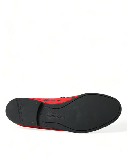 Red Black Torero Loafers Slippers Men Shoes