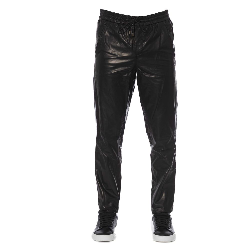 Black Lamb Leather Men Pant