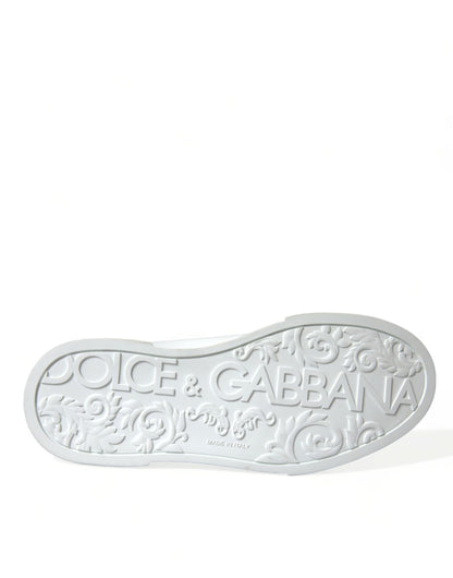 White Green Leather Portofino Sneakers Shoes