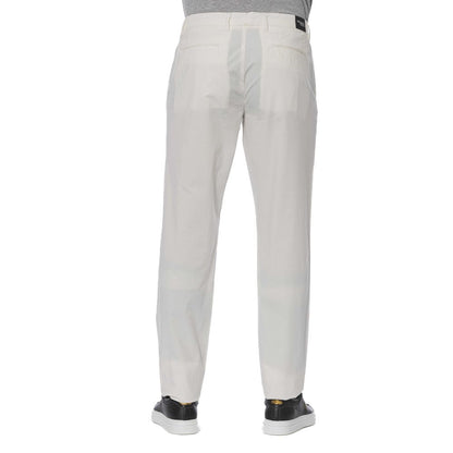 White Cotton Men's Trousers