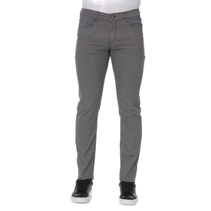 Gray Cotton Men's Pants