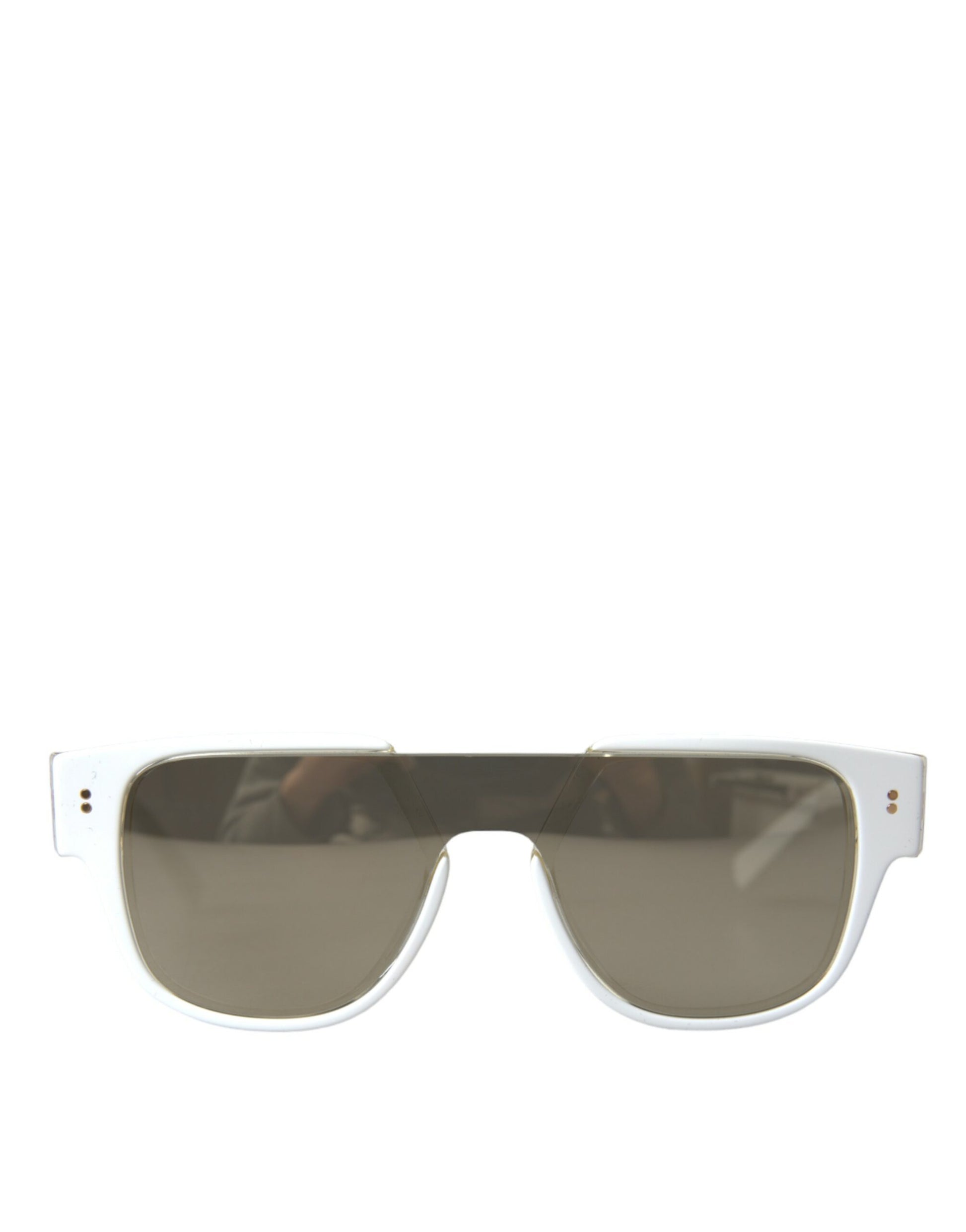 White Acetate Mirror Lenses DG4356 Sunglasses