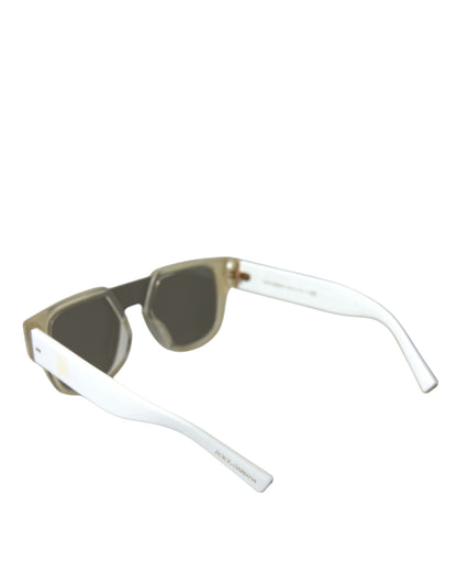White Acetate Mirror Lenses DG4356 Sunglasses