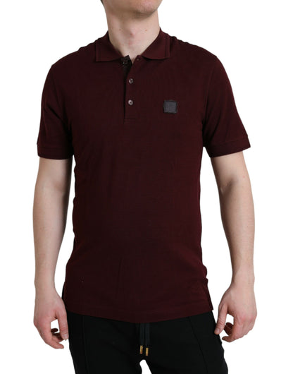 Maroon Collared Short Sleeves Polo T-shirt