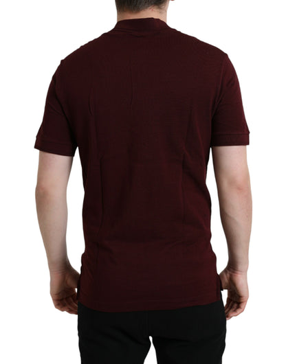 Maroon Collared Short Sleeves Polo T-shirt