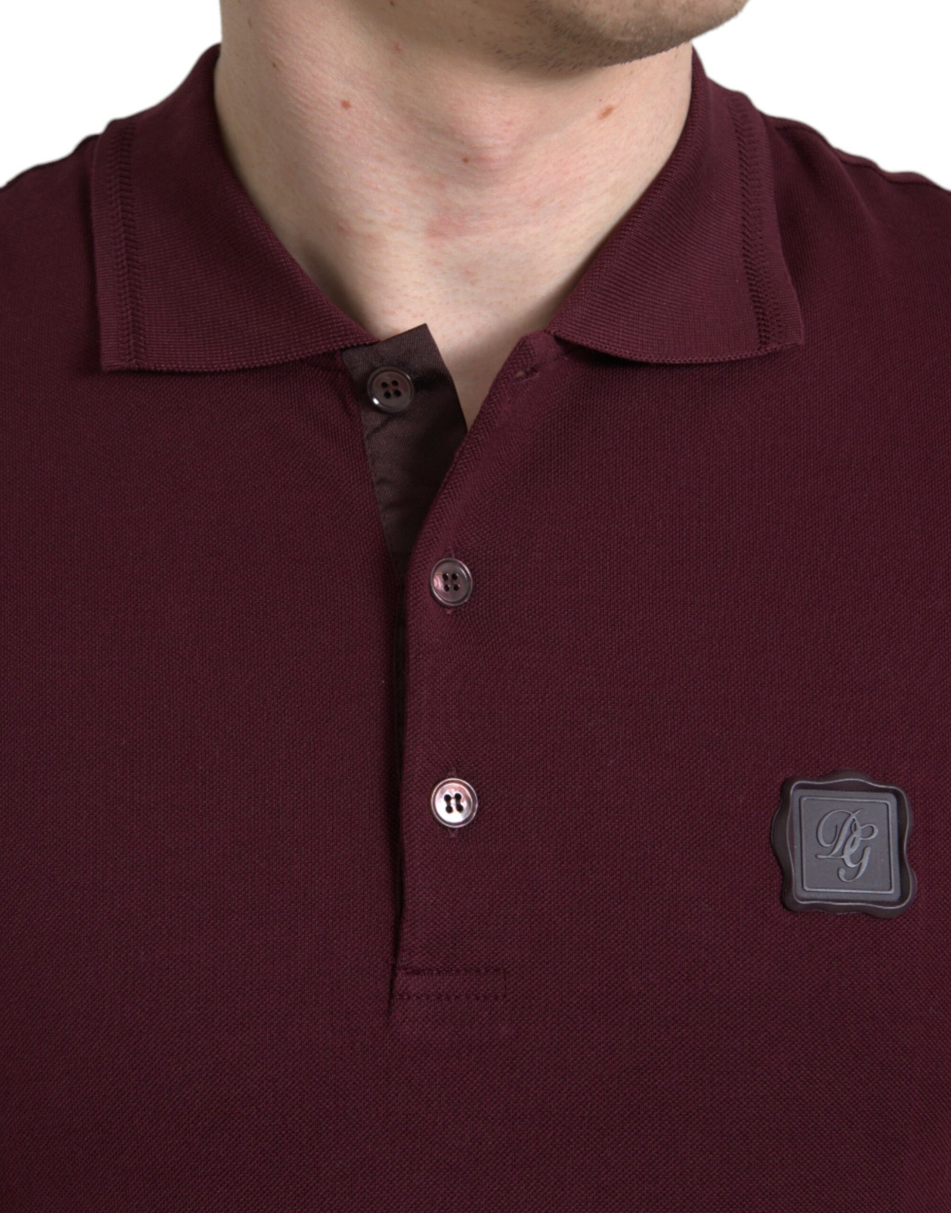 Maroon Collared Short Sleeves Polo T-shirt
