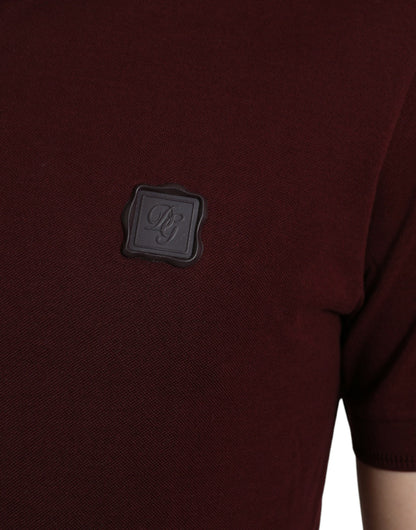 Maroon Collared Short Sleeves Polo T-shirt