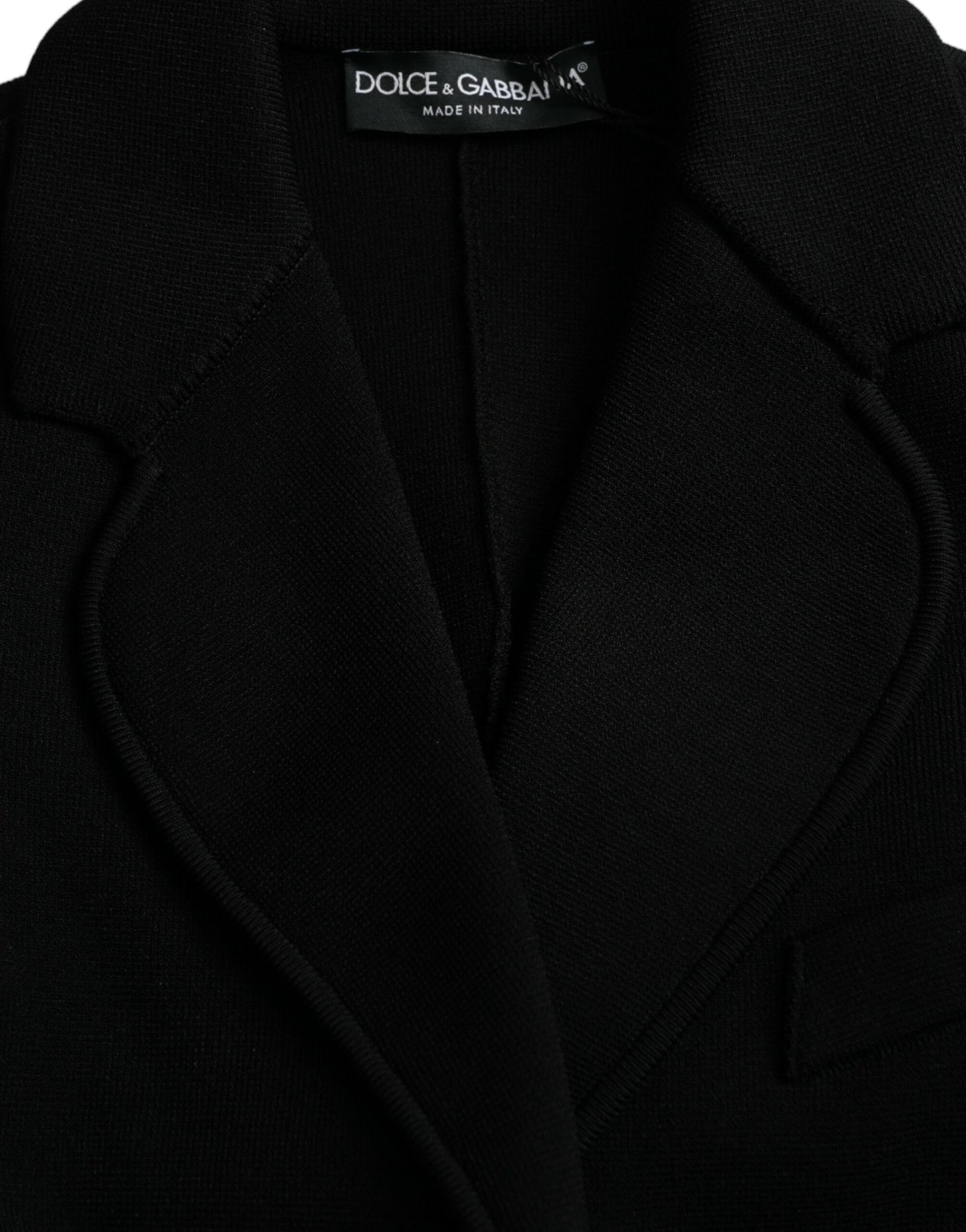 Black Viscose Single Breasted Blazer Jacket