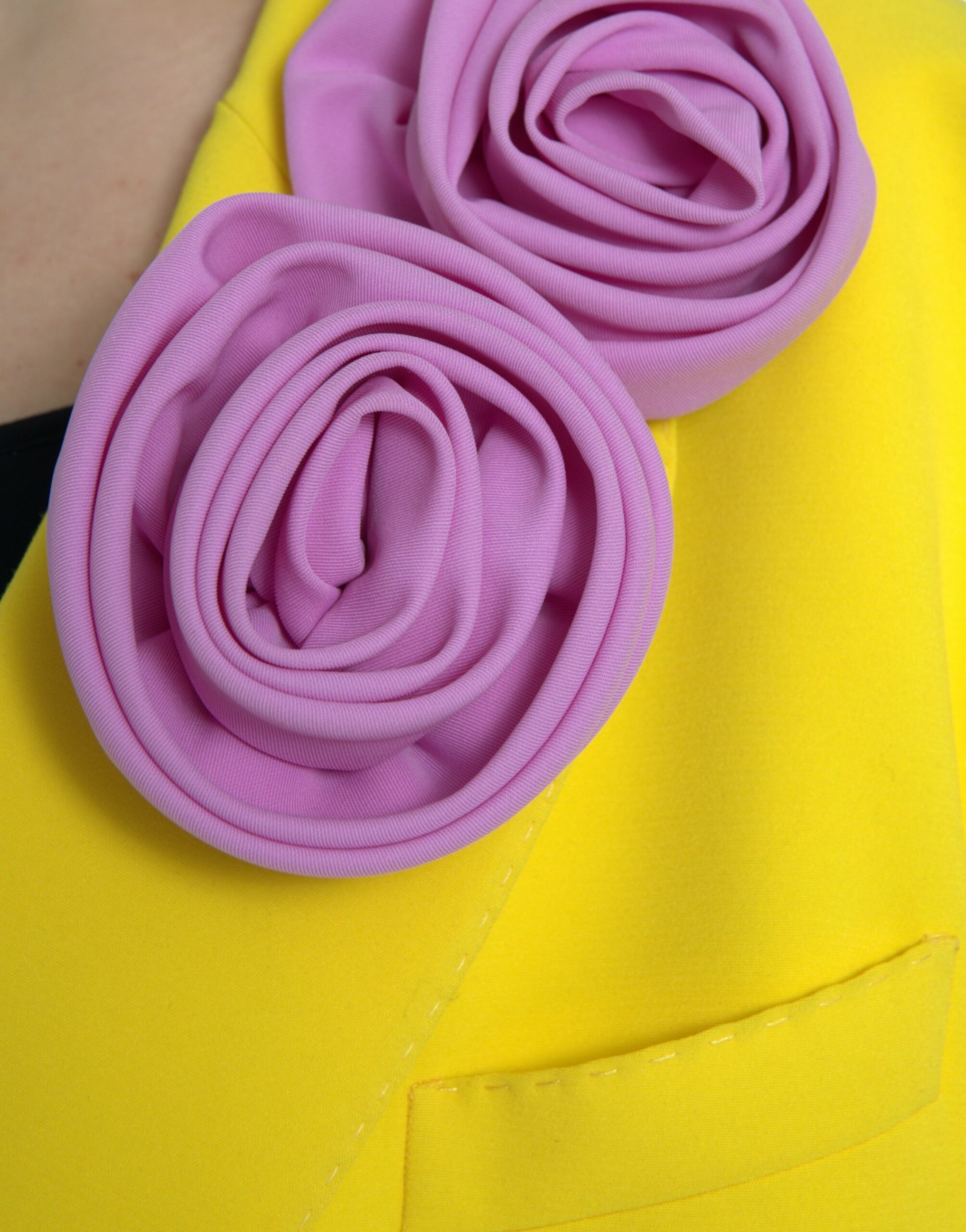 Multicolor Patchwork Floral Appliques Coat Jacket