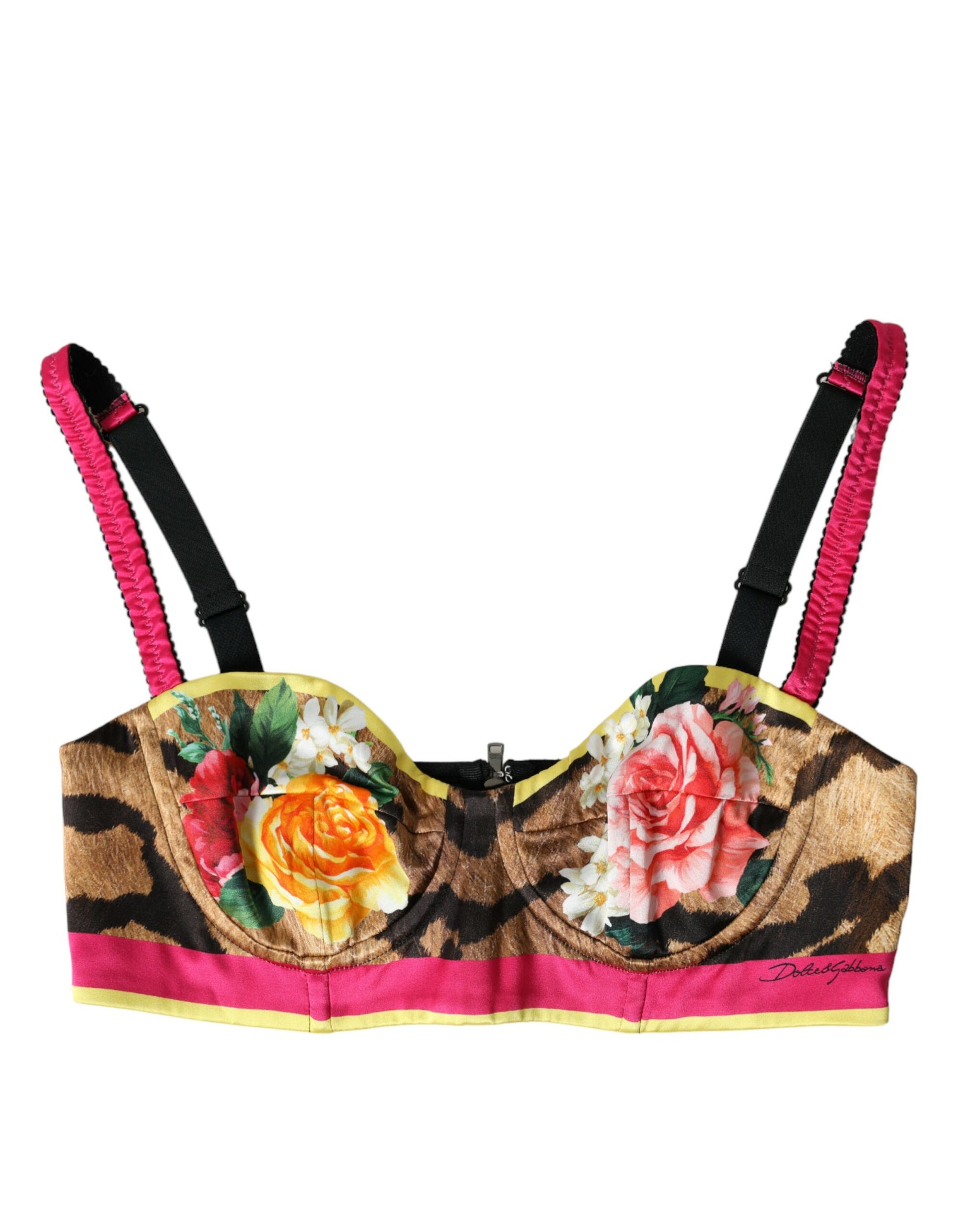 Multicolor Floral Sleeveless Bustier Crop Top