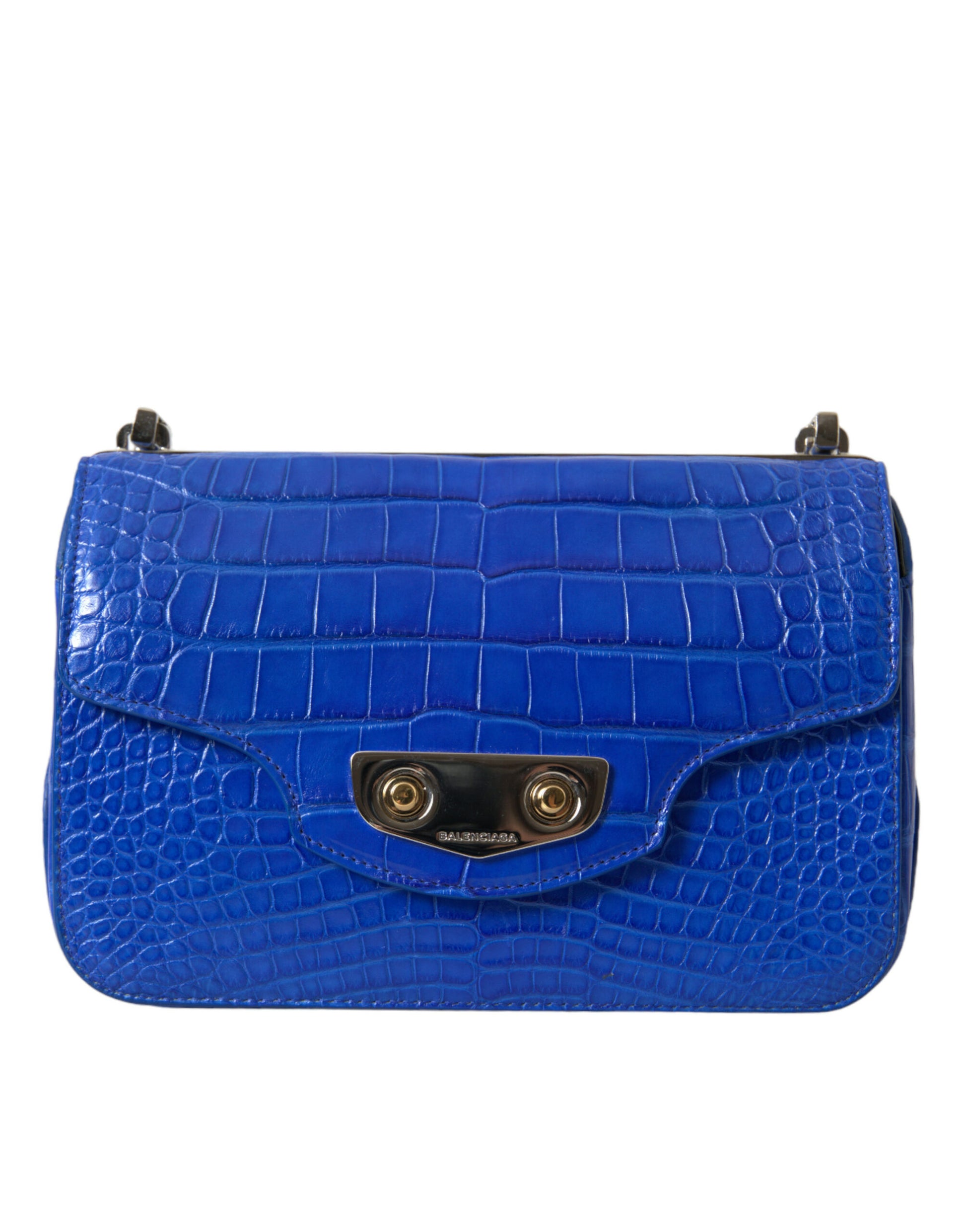 Blue Exotic Leather Neo Classic Purse Shoulder Handbag Bag